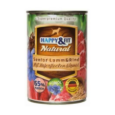  Happy&Fit Natural idős, bárány, marha, zabpehely – 6×800 g kutyaeledel