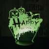  Happy Halloween 3D led lámpa