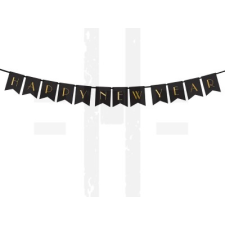  Happy New Year zászló fűzér - 2,5 méter party kellék