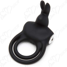 Happy Rabbit - Stimulating USB Rechargeable Rabbit Love Ring black péniszgyűrű