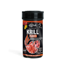  Haquoss | KRILL FLAKES | Teljes értékű pehely fokhagymával, haltáp - 250 ml / 37 g haleledel
