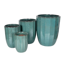  Harlow Rib Vase kerámia növénytartó szett türkiz 31x40-56x71cm S4 kerti tárolás