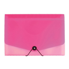 Harmónika mappa OPALINE A/4 13 részes gumis pink mappa