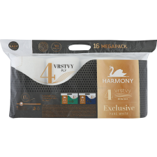 Harmony Toalettpapír 4-rétegű HARMONY EXCLUSIVE PURE WHITE - 8 tekercs 8584014858489 higiéniai papíráru