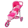 Háromkerekű iker babakocsi - rózsaszín
