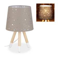  Háromlábú asztali lámpa csillagmintás gyerekeknek szürke 10028043_111 világítás