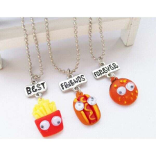  Háromrészes nyaklánc "fast food" nyaklánc