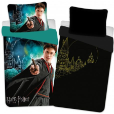 Harry Potter ágyneműhuzat - sötétben világít Castle 140×200cm, 70×90 cm lakástextília