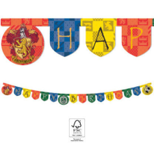 Harry Potter Hogwarts Houses Happy Birthday felirat FSC 2 m party kellék