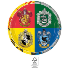Harry Potter Hogwarts Houses papírtányér 8 db-os 23 cm FSC party kellék