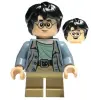  Harry Potter lego figura- Sand Blue Jacket, Dark Tan Short Legs, Broken Glasses
