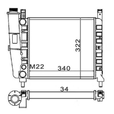 Hart hűtő, motorhűtés hart 600 226 autóalkatrész