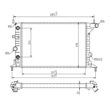 Hart hűtő, motorhűtés hart 601 385 autóalkatrész