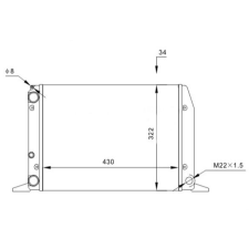 Hart hűtő, motorhűtés hart 601 458 autóalkatrész