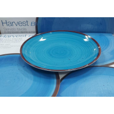  Harvest kék kerámia desszert tányér, 1db tányér és evőeszköz