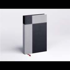  Határidőnapló Prémium M A/5, napi krémszínű lapokkal fekete Realsystem 2026. határidőnapló