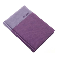  Határidőnapló REALSYSTEM Lux A/5 napi fehér lapos lila 2025. határidőnapló