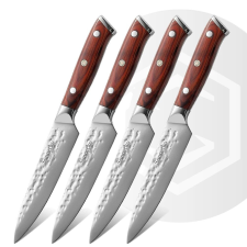 Hatáskéskészlet, rozsdamentes acél pengék, ergonómikus fogantyú, C-4PCS készlet kés és bárd