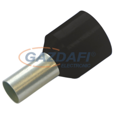 HAUPA 270807 Szigetelt érvéghüvely, fekete, 1.5mm2 / 8mm villanyszerelés