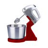 Hausberg HB-3551RS Tálas mixer réz motorral 250W Piros/Ezüst