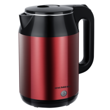 Hausberg HB-3623RS 2,2L vörös dupla falú acél vízforraló 1800W vízforraló és teáskanna