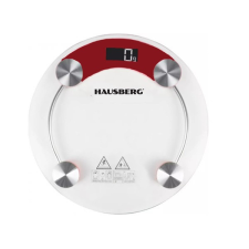 Hausberg HB-6000RS vörös üveg fürdőszobai mérleg mérleg