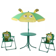 Hausmann Méhecske mintás kerti bútor garnitúra napernyővel gyerekeknek kerti bútor