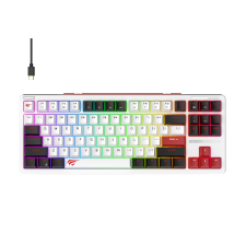 HAVIT KB902L GameZon Mechanikus Vezetékes Billentyűzet ENG- Fekete / Fehér / Piros (KB902L) billentyűzet