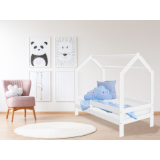  HÁZIKÓ D3 gyerekágy fehér 80 x 160 cm Ágyrács: Ágyrács nélkül, Matrac: Matrac nélkül, Ágy alatti tárolódoboz: Fehér tárolódoboz ágy és ágykellék