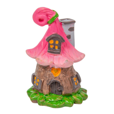  Házikó virág tetővel poly rózsaszín M6cm dekorációs kellék