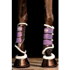 HB 226 Show-time Gold Rush Glitter rugalmas ínvédő csizma barna XL  Ló  lábvédelem lófelszerelés