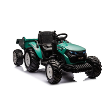  HC-306 Akkumulátoros traktor pótkocsival, sötétzöld, 24V 25072 elektromos járgány
