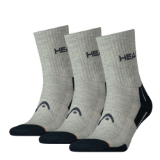  Head unisex sportzokni - légáteresztő félplüss talppal 3 pár - szürke - 35-38