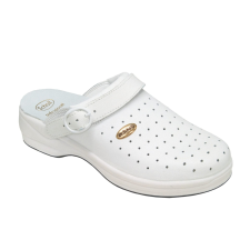 Health And Fashion Shoes Scholl Bonus Unisex Klumpa-Fehér 35-46 női papucs
