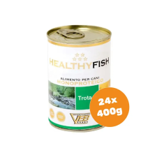 Healthy Meat pisztráng 97% monoproteines paté felnőtt kutyáknak 24x400g kutyaeledel