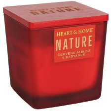 Heart & Home Nature Piros alma csillagánizzsal - piros 210 g gyertya