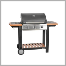 Hecht – 3 égős gázgrill, 10,5 kW, öntöttvas grillsütő FIREWOOD grillsütő