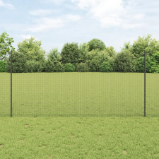  Hegesztett Drótkerítés 10 U Oszloppal Szürke 1.2x10 m Acél építőanyag