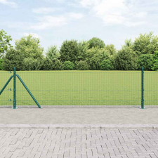  Hegesztett Huzal Kerítés 13 Flanged Oszloppal Zöld 0.5x100 m Acél kerti bútor