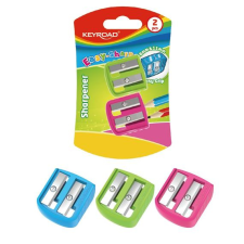  Hegyező 2 lyukú 2 db/bliszter Keyroad Easy-sharp vegyes színek hegyező