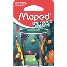 Hegyező, kétlyukú, tartályos, MAPED "Jungle Fever" hegyező
