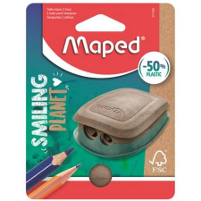  Hegyező, kétlyukú, tartályos, műanyag, FSC, MAPED "Smiling Planet" hegyező
