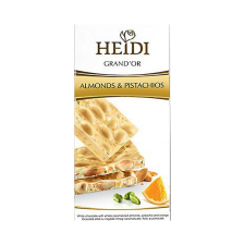Heidi táblás gourmet fehércsokkoládé mandarin-pisztácia - 10 csokoládé és édesség