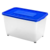  Heidrun Boxmania Átlátszó Tároló doboz 46L 56x37x34cm gurulós, tetővel