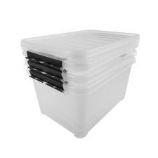  Heidrun Clipbox Átlátszó Tároló doboz 3x25L 44x31x23cm Clippes tetővel bútor