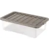 heidrun Quasar tárolódoboz + fedél, 30 l, műanyag, 60 × 40 × 18 cm