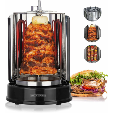 HEINRICH'S HDG 8687 Függőleges Elektromos Grill 1400 W - Fekete (HDG 8687) grillsütő