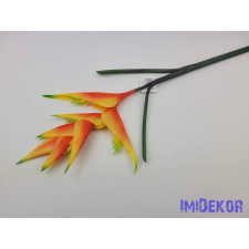  Heliconia / Rákollóvirág élethű gumis 86 cm - Narancsos dekorációs kellék