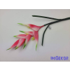  Heliconia / Rákollóvirág élethű gumis 86 cm - Sötét Rózsaszín