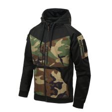 HELIKON-TEX Rogue Hoodie - Black/US Woodland munkaruha